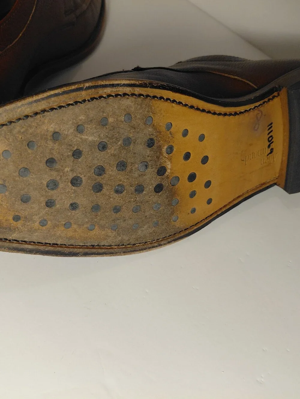 Allen Edmonds Brown Leather Split-Toe Derby Dress Shoes